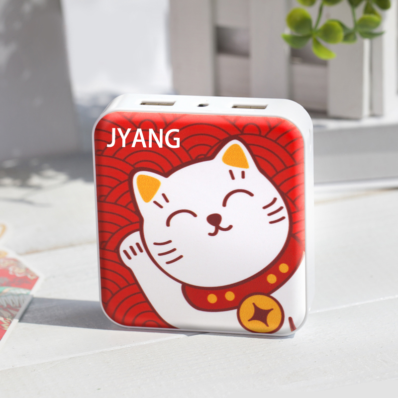 Lucky Cat alimentatore mobile slim compatto carica tesoro 10000mAh Mini caricatore simpatico cartone animato