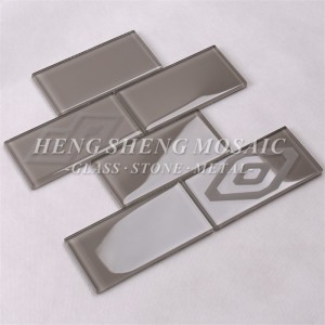 Mattonelle di vetro del mosaico del mattone del mattone del modello di alta qualità di HSP42 per le pareti del backsplash della cucina