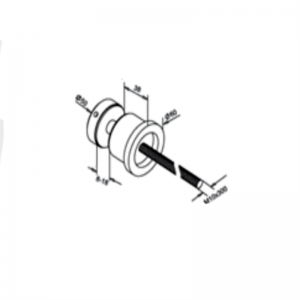 Supporto rinforzato a parete in vetro da 50 mm