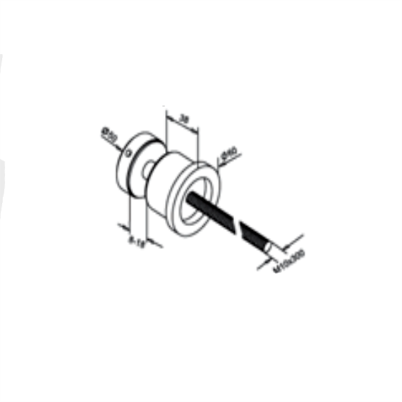 Supporto rinforzato a parete in vetro da 50 mm