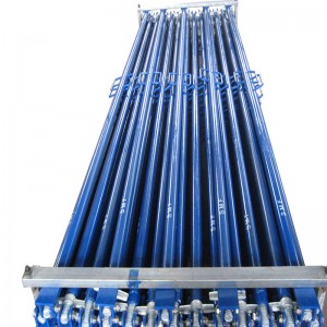 Puntello push-pull a parete per impalcatura verniciato blu