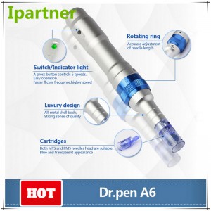 Ipartner Ultima-A6-macchina ricaricabile-trucco-permanente-mesothearpy-tattoo-micro-needling