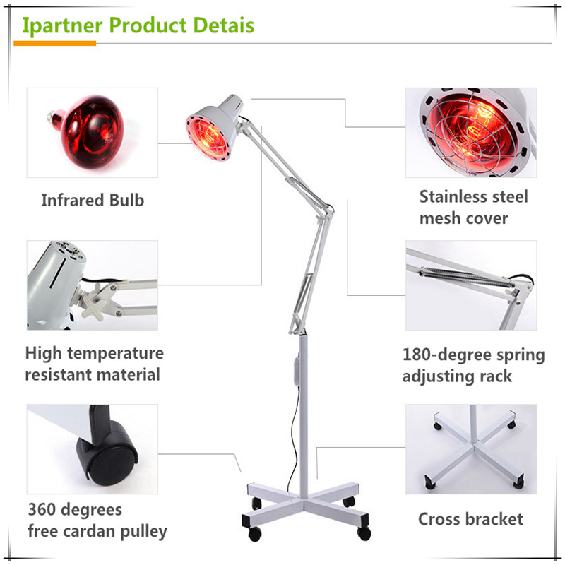 Terapia a raggi infrarossi per terapia a raggi infrarossi con lampada alcalina Ipartner 275W Uso domestico del salone