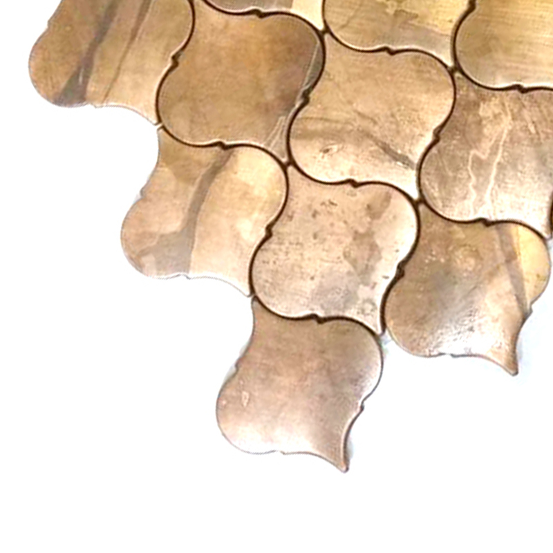 Mattonelle di mosaico del rame dell'ottone delle mattonelle della lanterna di Backsplash delle mattonelle di parete del metallo
