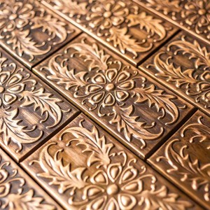 Piastrelle Mosaico Piastrelle Bagno Con Fiori in Rame Backsplash