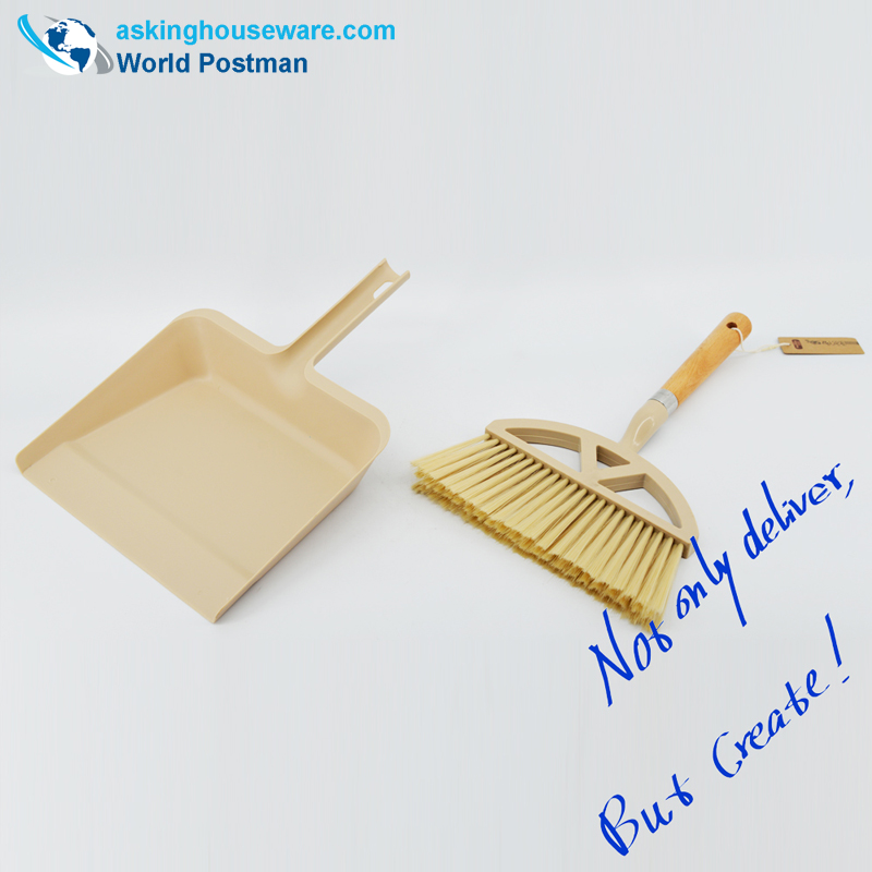 Akbrand Square Dustpan Brush Beach Handle Broom