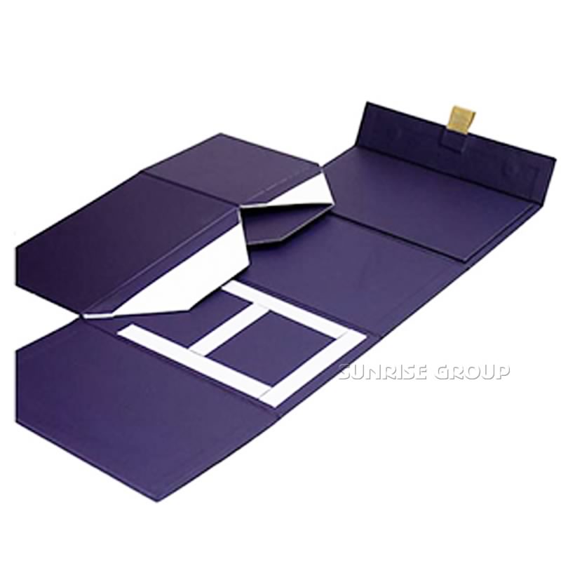 Scatola di chiusura magnetica pieghevole di lusso elegante di stampa di carta