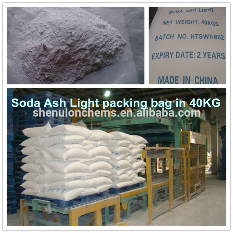 Soda Ash light e carbonato di sodio denso 99,2%