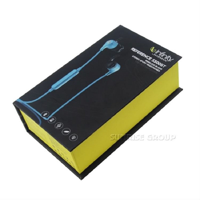 su carta a mano auricolare imballaggio chiusura magnetico cuffie.