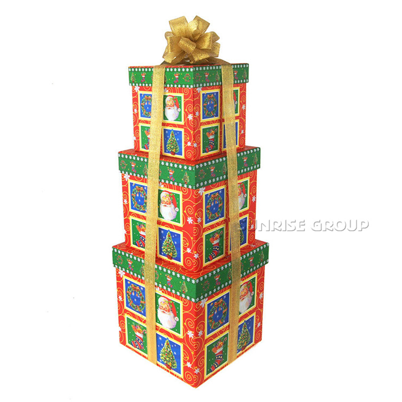 custom design confezione regalo di natale, regalo di compleanno scatolone, torta di scatoloni