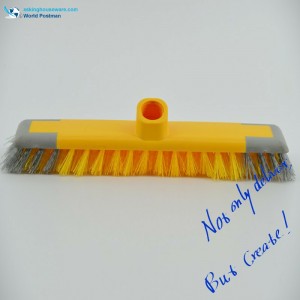 Akbrand Pennello a pressione di piccole dimensioni con filettatura obliqua Pennello quadrato stretto a setole corte in PP rigido