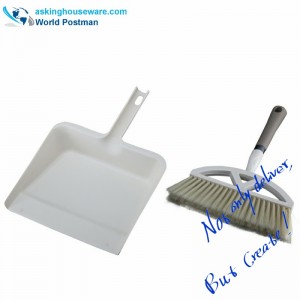 Akbrand Dustpan Brush Broom con Dustpan quadrato di grandi dimensioni
