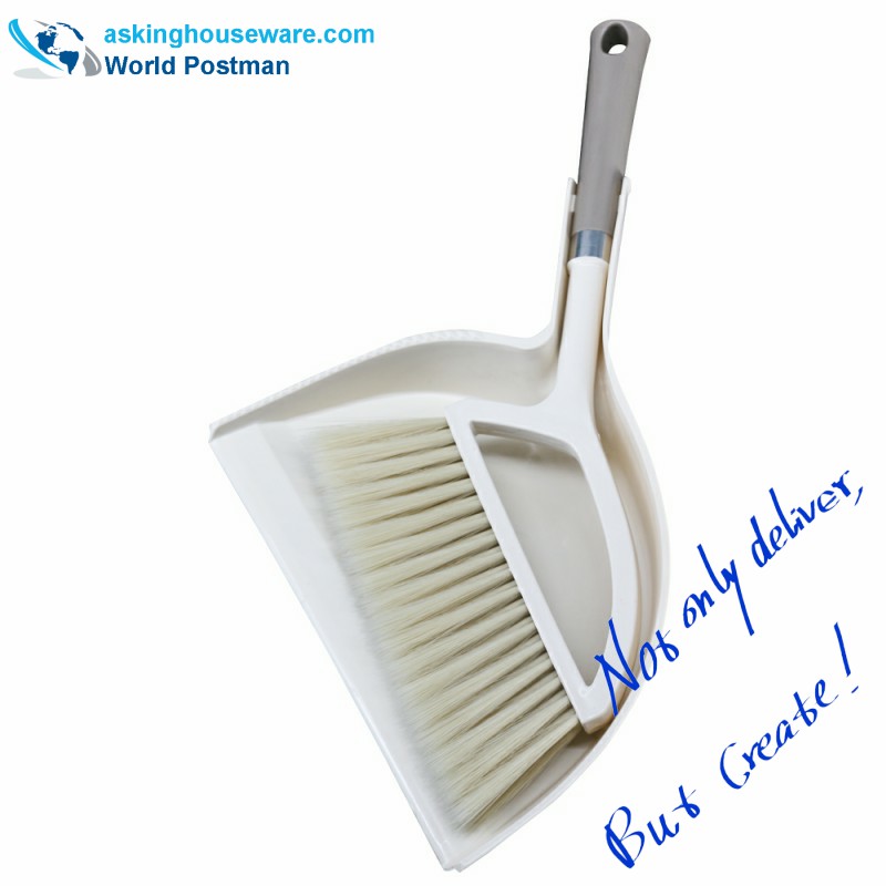 Akbrand Dustpan Brush Broom con Dustpan a mezza luna