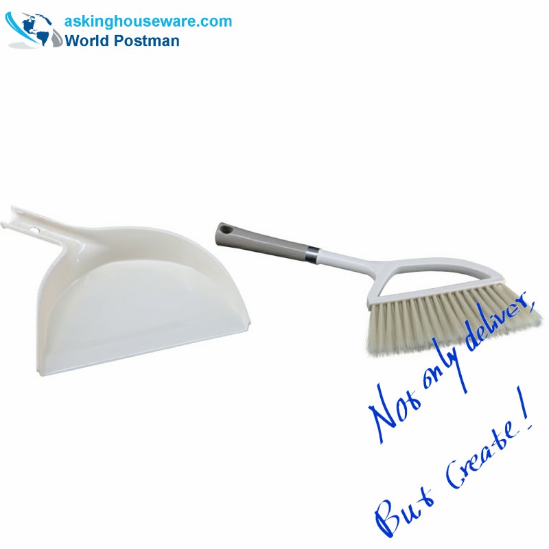 Akbrand Dustpan Brush Broom con Dustpan a mezza luna