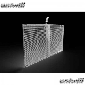 Schermo a LED trasparente della maglia di vetro dell'esposizione di LED di colore pieno del produttore di alta qualità / P3.91