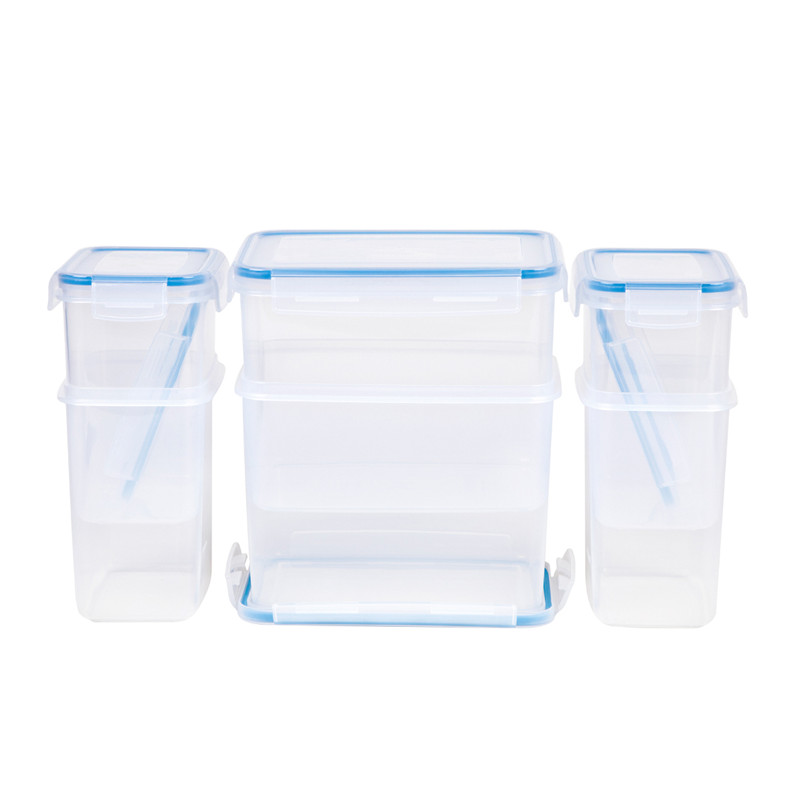 BPA Free 6 Pz Set Contenitore per alimenti da cucina Contenitore per alimenti ermetici Contenitore per alimenti secco per casa