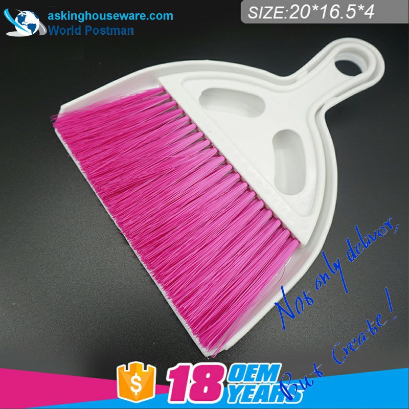 Akbrand Small Size Dustpan Brush Scopa con paletta a forma di mezzaluna e pennello