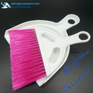 Akbrand Small Size Dustpan Brush Scopa con paletta a forma di mezzaluna e pennello