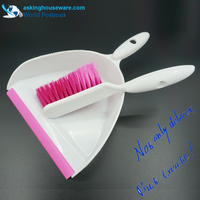 Akbrand Dustpan Brush Broom con ingresso Wider e linea in PVC