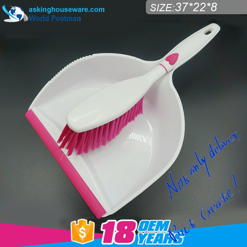 Akbrand Big Square Dustpan Brush Broom con design a forma di cuore sul manico