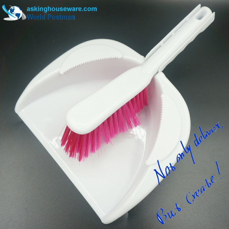 Akbrand Dustpan Brush Scopa Window Squeegee Dish Brush Spazzola di lavaggio 4in1 Set di strumenti di pulizia