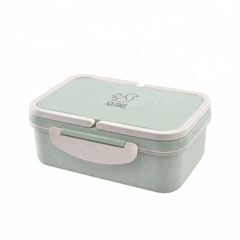 Pila di grano BPA gratis eco-friendly e box per bambini in bento PP a 3 compartimenti