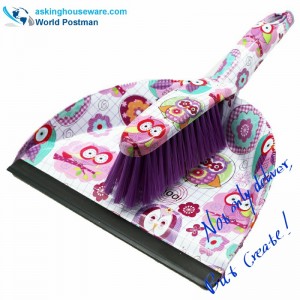 Akbrand Water Mark Dustpan Brush Broom con PVC Line all'ingresso Dustpan
