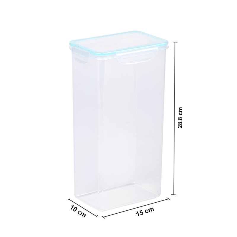 Contenitore per alimenti in plastica trasparente da 2,6 litri con coperchio ermetico