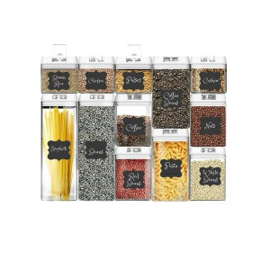 Set di contenitori ermetici in plastica riutilizzabili per alimenti conservati in 12 pezzi