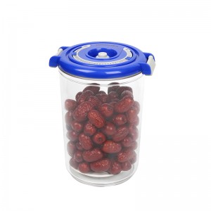 Contenitore di stoccaggio per alimenti ermetico impilabile da 1500 ml con pompa di impilaggio