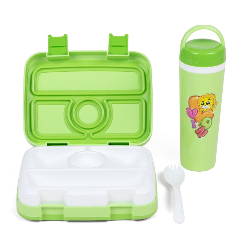 Lunch box Bento-Style per bambini a 4 scomparti a prova di perdite