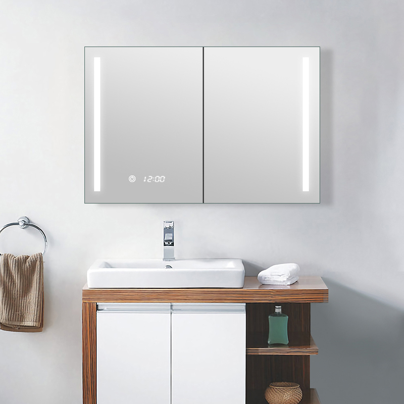 EU e USA Luxury LED illuminati retroilluminati Specchio bagno Cabinet-ENE-AC-103