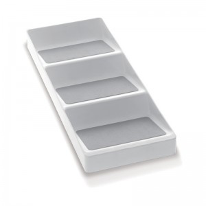 Organizer di immagazzinaggio della cucina della dispensa della cucina della dispensa di 3-Tier di plastica bianca \u0026 grigia
