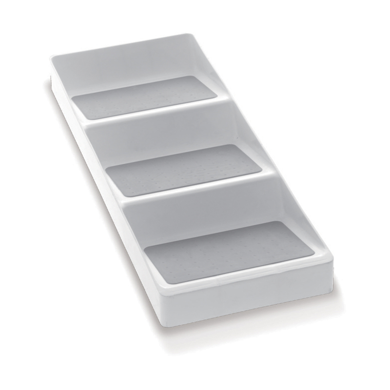 Organizer di immagazzinaggio della cucina della dispensa della cucina della dispensa di 3-Tier di plastica bianca u0026 grigia