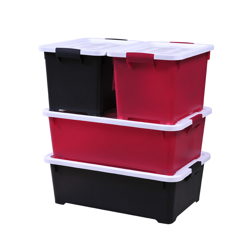 35L Home u0026 Office Impilabile Organizer Grande scatola di immagazzinaggio di plastica