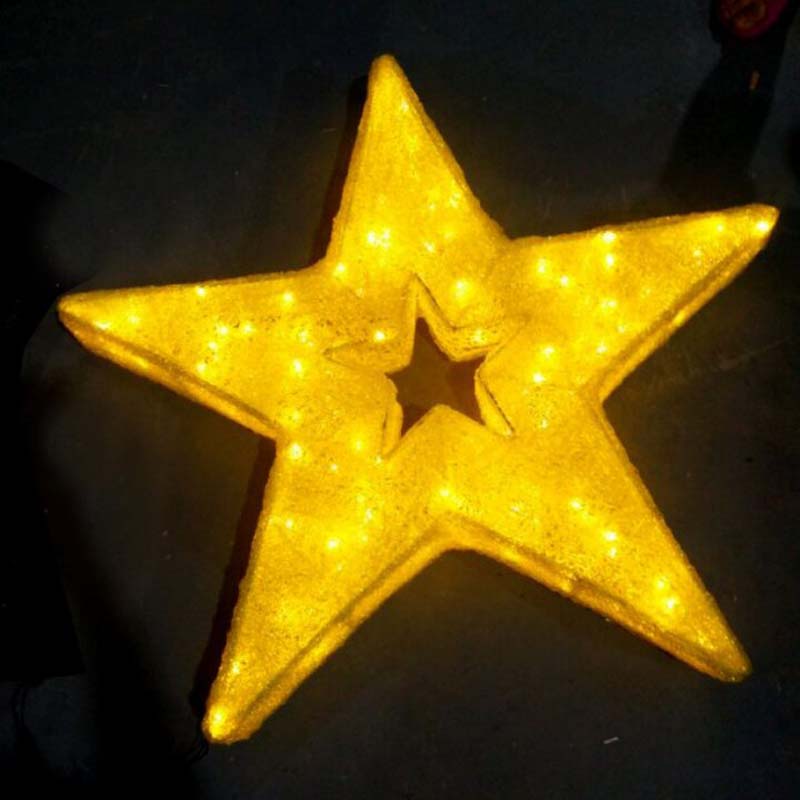 LED Star Christmas Decorations Calde luci a LED bianche stelle
