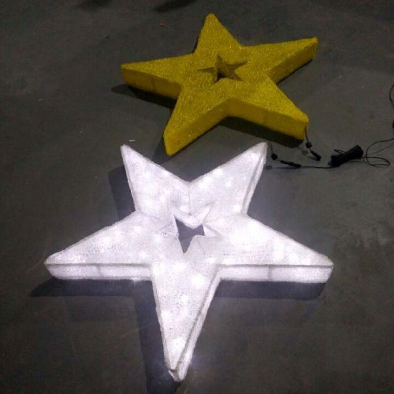 LED Star Christmas Decorations Calde luci a LED bianche stelle