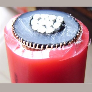 15KV 8.7 / 15KV Xlpe Copper Core Cavo di alimentazione MV con armatura metallica