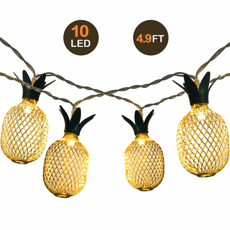 LED 灯 串 10LED Warm White Pineapple String Light