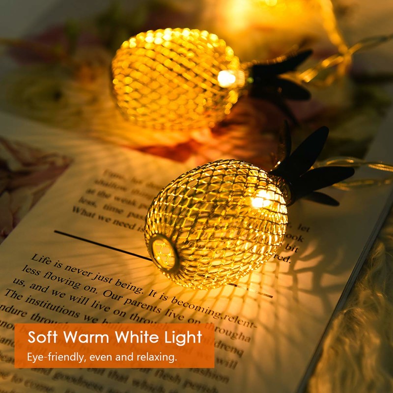 LED 灯 串 10LED Warm White Pineapple String Light
