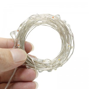 5M 3M 2M 1M LED Rame filo d'argento luci della stringa Ghirlanda leggiadramente per la decorazione della batteria di Natale