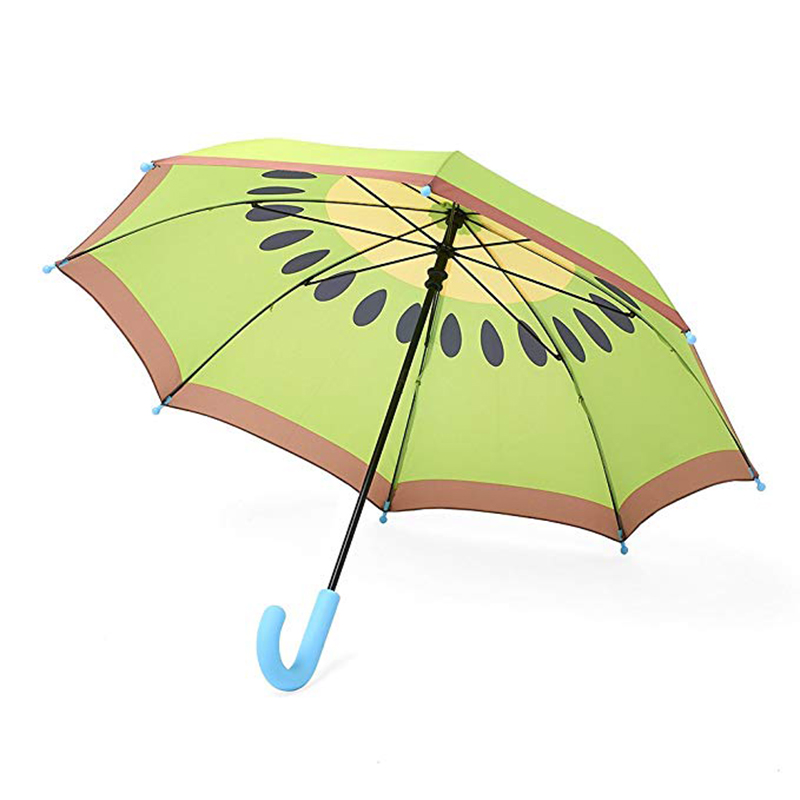Automatico aperto Ombrello di frutta Bambini Bambini Adorabili modelli di kiwi piovono direttamente sull'ombrello