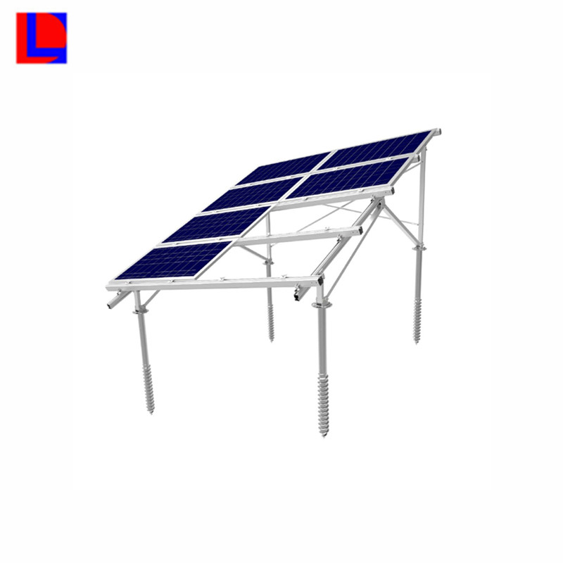 Il supporto solare a terra supporta la staffa in alluminio del pannello solare
