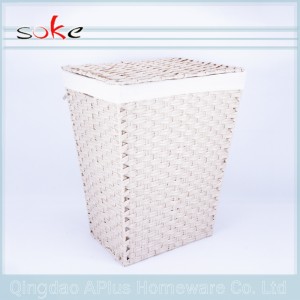 Cestello o cestino in tessuto intrecciato in 100% PE rattan