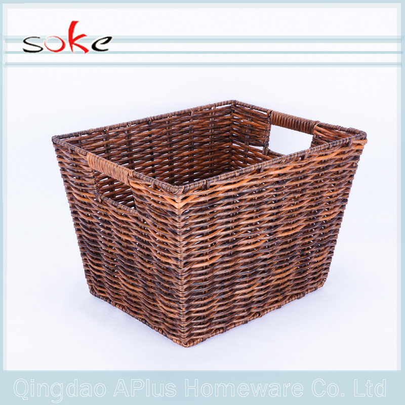Cesta di immagazzinaggio tessuta fatta a mano del rattan del PE di buona qualità di vendita calda