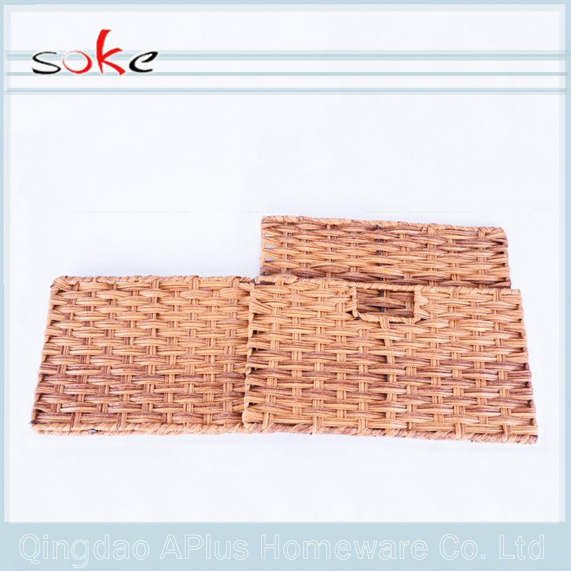 Cesta di immagazzinaggio tessuta fatta a mano del rattan del PE di buona qualità di vendita calda