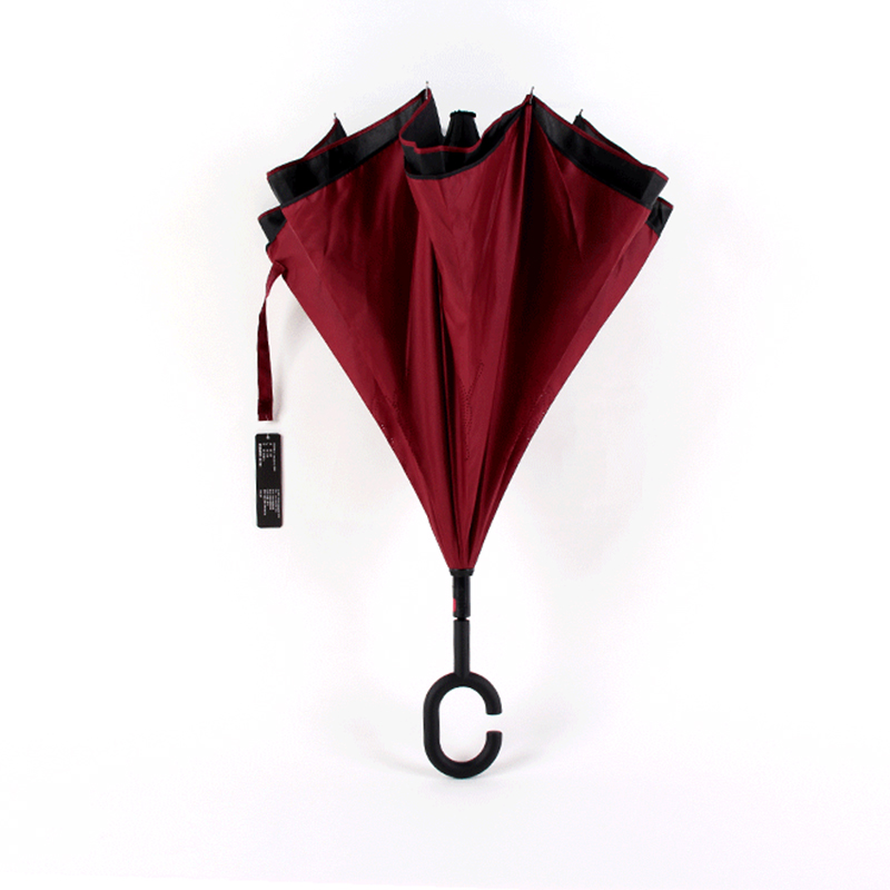 Ombrello a forma di ombrello C di marketing personalizzato a doppio strato ombrello antipioggia rovesciato