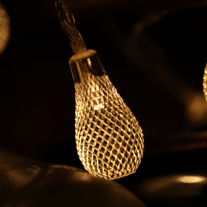 10/20/40 LED luci stringa, luce di Natale a batteria, lampada a goccia di acqua vuota per la decorazione del festival di nozze di Natale Dimensioni: Golden 40 LED