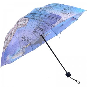 Shopping bag stampa digitale 3 ombrello pieghevole per il viaggio