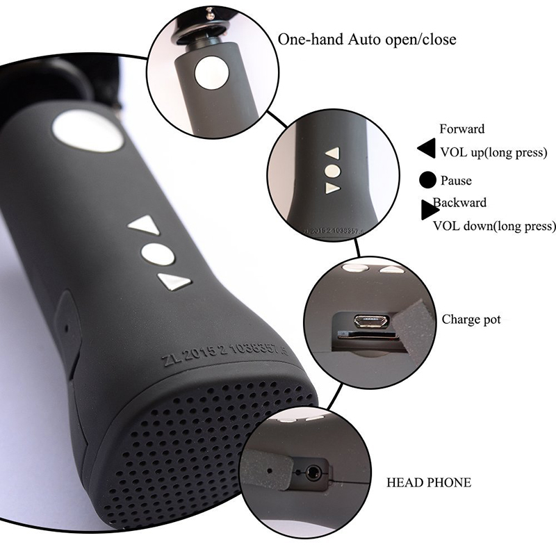 Ombrello Bluetooth musica protezione UV nuova invenzione speciale 3 ombrello pieghevole